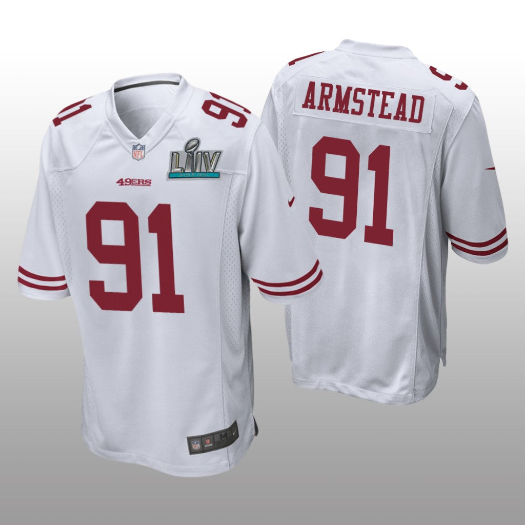 San Francisco 49ers Arik Armstead White Game Jersey Super Bowl LIV Men's