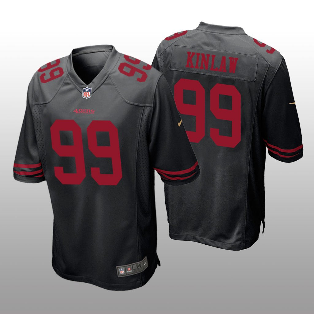 San Francisco 49ers Black Draft Javon Kinlaw Game Jersey