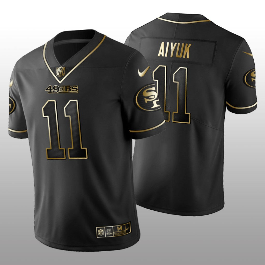 San Francisco 49ers Brandon Aiyuk Black Jersey Golden Edition Men's