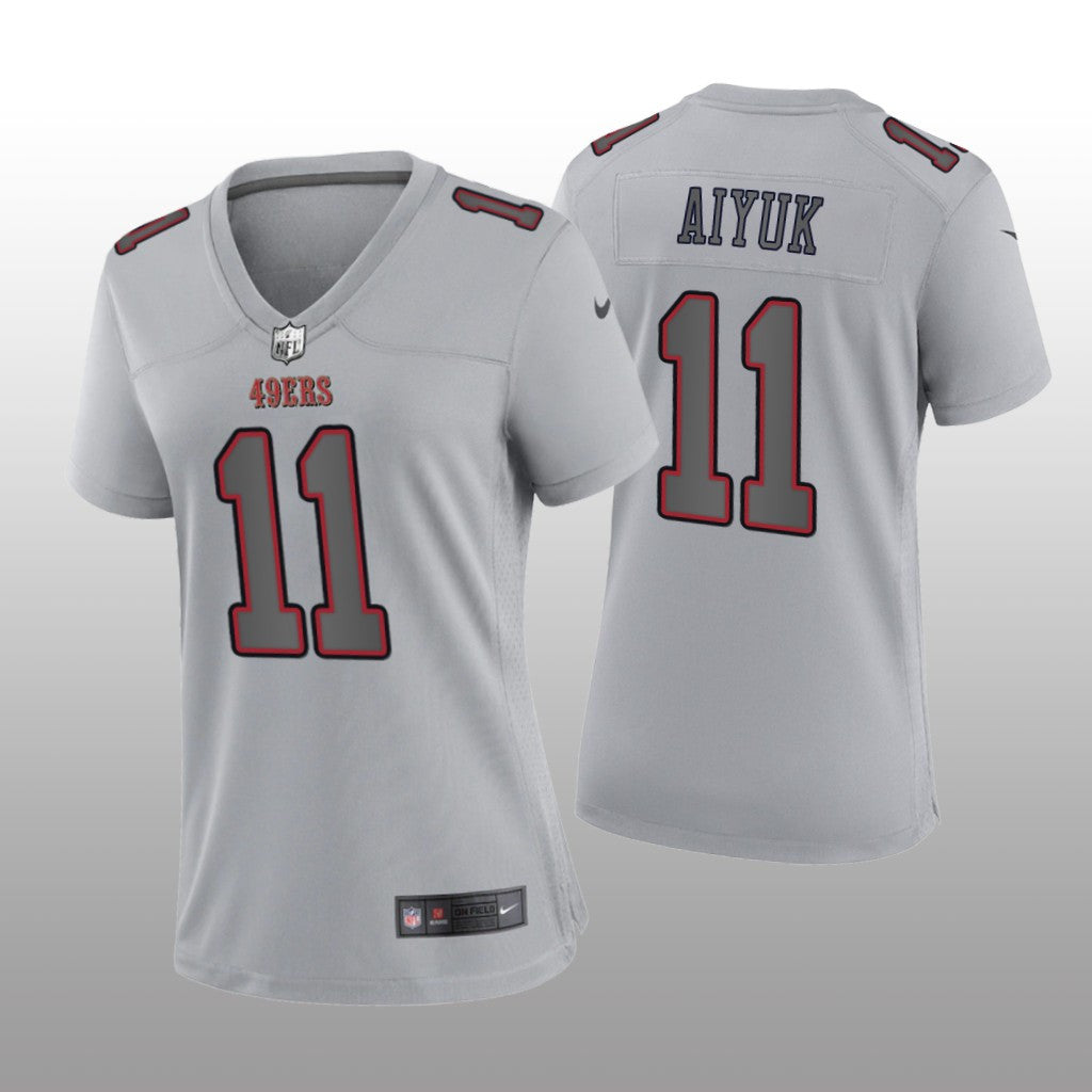 San Francisco 49ers Brandon Aiyuk Gray Jersey Atmosphere Fashion Game Women's
