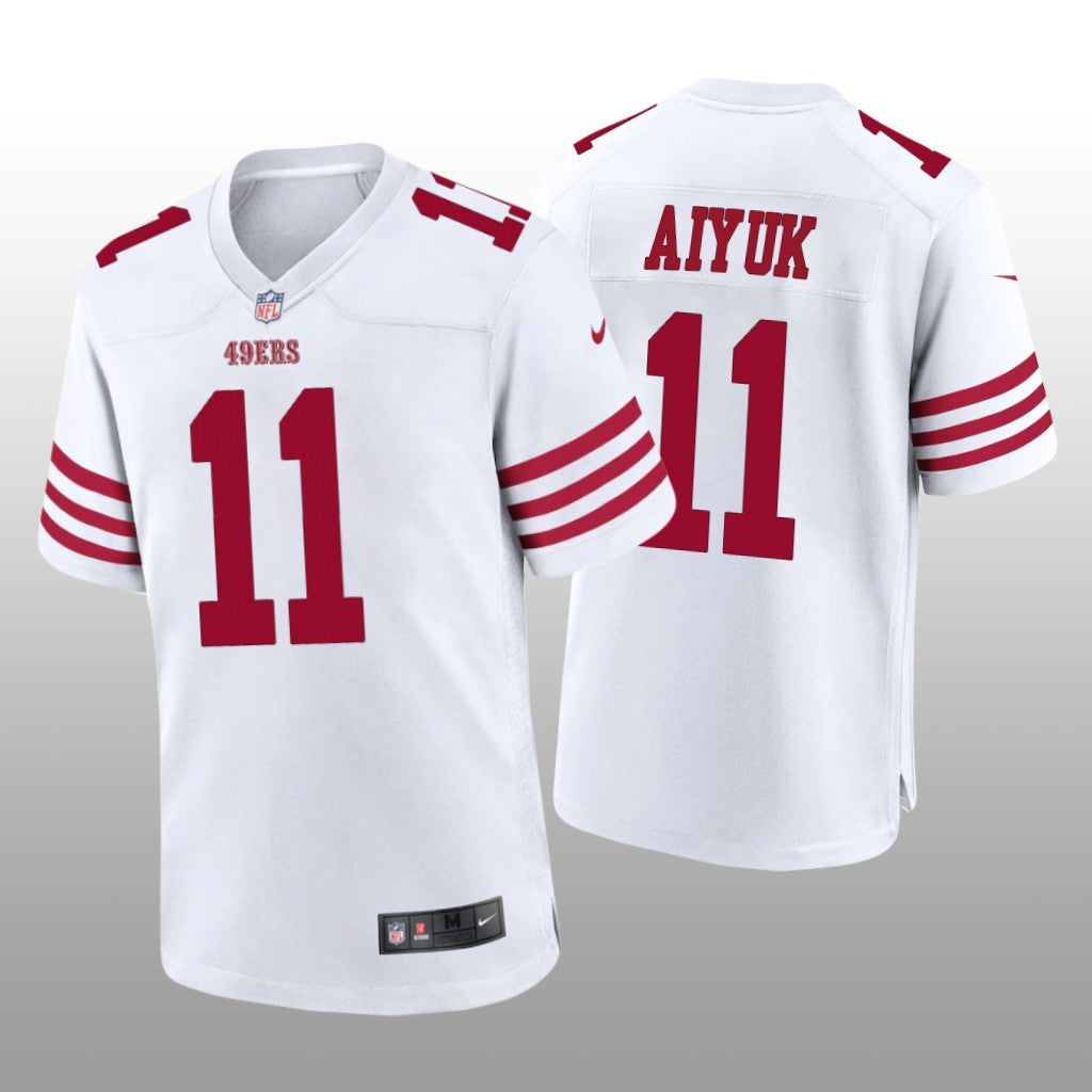 San Francisco 49ers Brandon Aiyuk White Jersey Game Men's