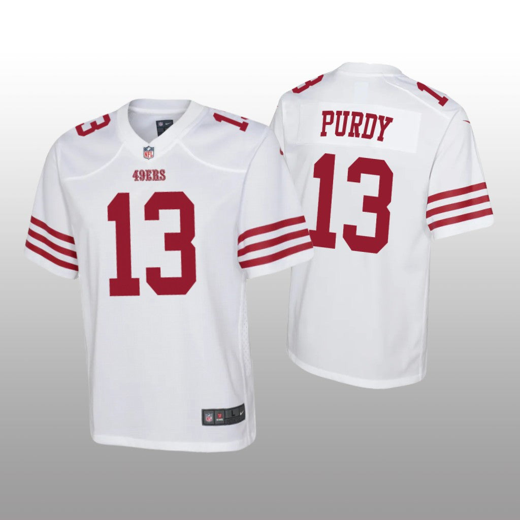 San Francisco 49ers Brock Purdy White Jersey Game Youth