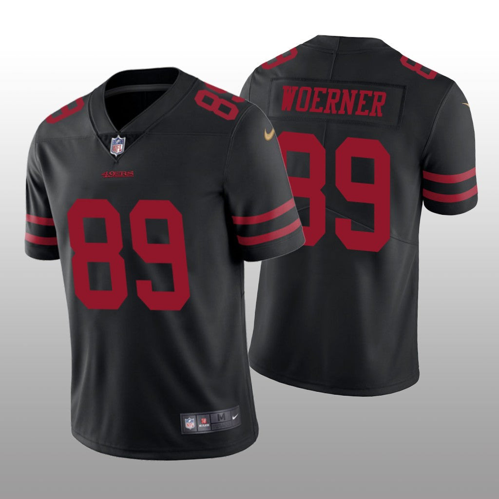 San Francisco 49ers Charlie Woerner Black Jersey Vapor Limited Men's
