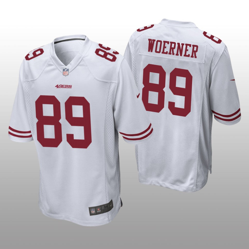 San Francisco 49ers Charlie Woerner White Jersey Game Men's