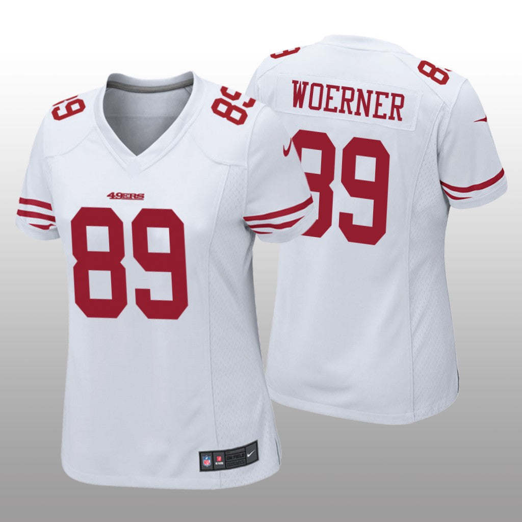 San Francisco 49ers Charlie Woerner White Jersey Game Women's