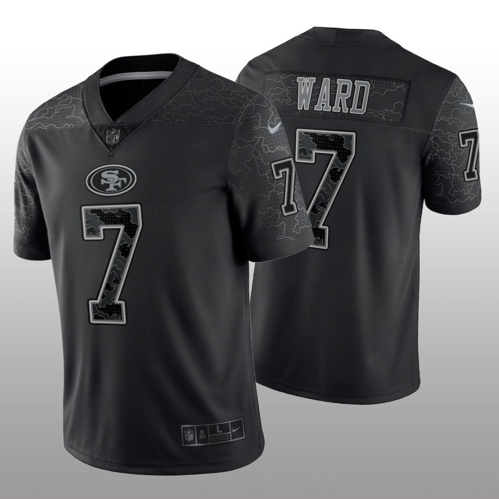 San Francisco 49ers Charvarius Ward Black Jersey Reflective Limited Men's