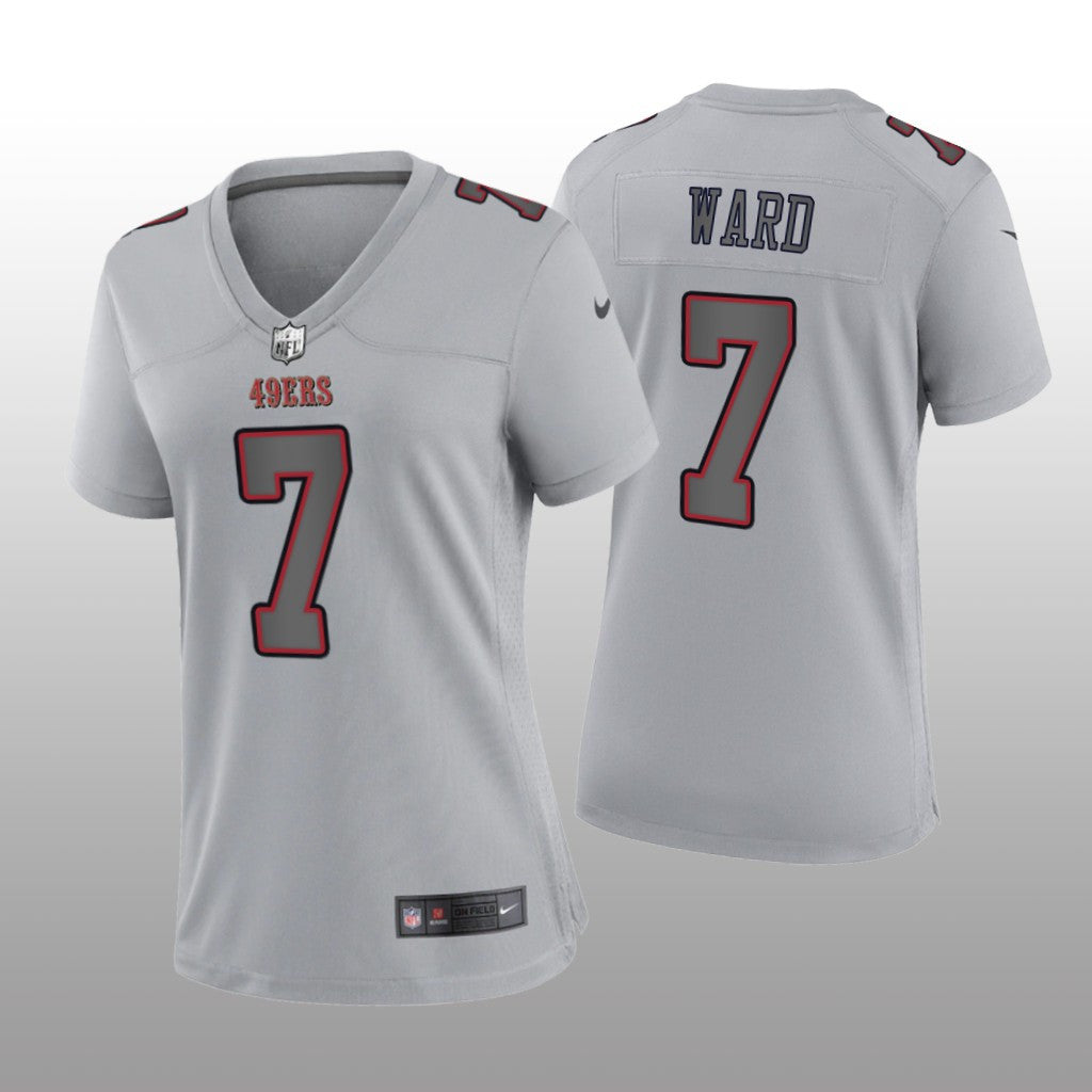 San Francisco 49ers Charvarius Ward Gray Jersey Atmosphere Fashion Game Women's