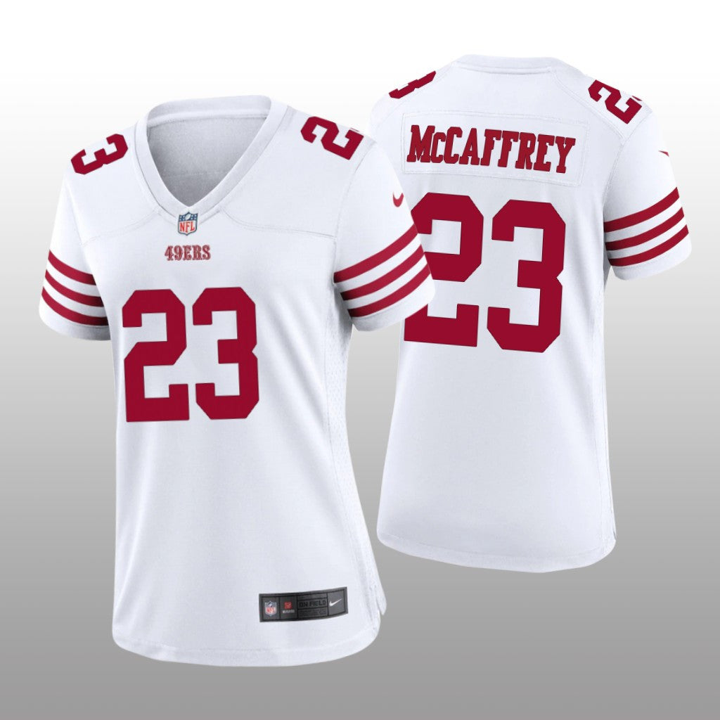 San Francisco 49ers Christian McCaffrey White Jersey Game Women's