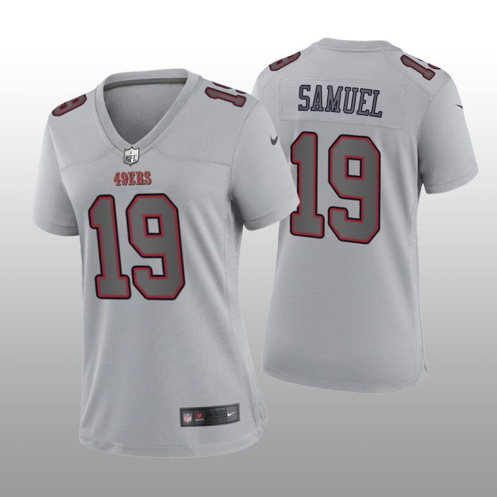 San Francisco 49ers Deebo Samuel Gray Jersey Atmosphere Fashion Game Women's