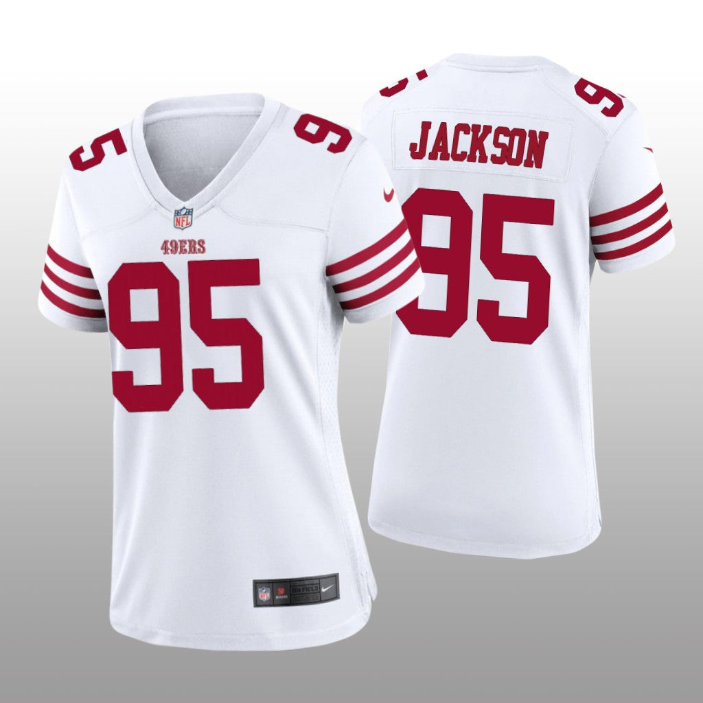 San Francisco 49ers Drake Jackson White Jersey Game Women's