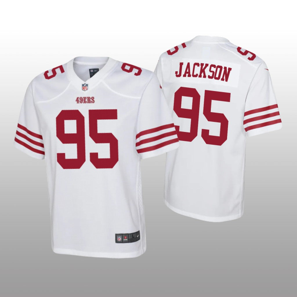 San Francisco 49ers Drake Jackson White Jersey Game Youth