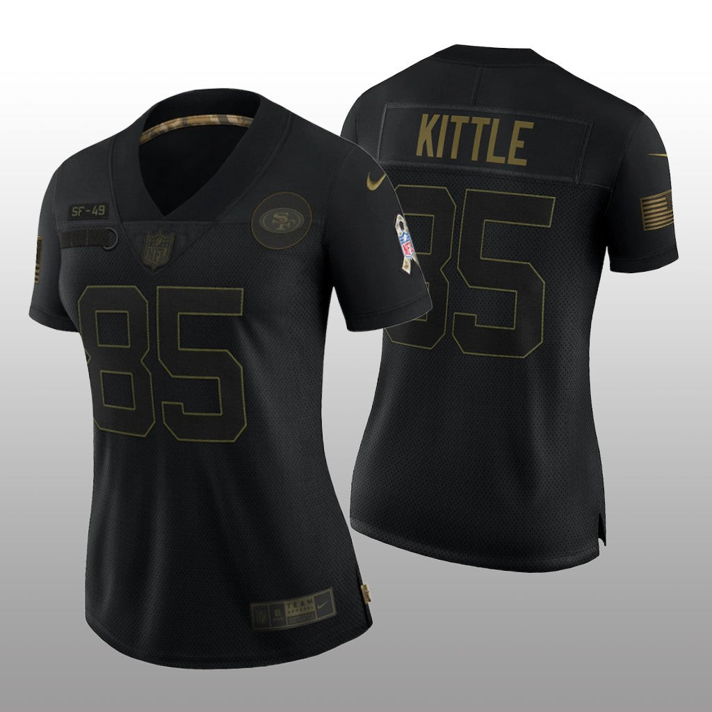 San Francisco 49ers George Kittle Black Limited Jersey Salute To Service Women's