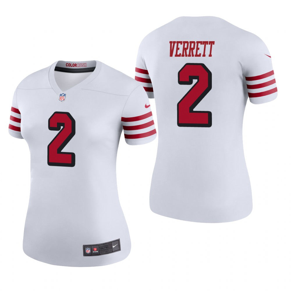 San Francisco 49ers Jason Verrett White Jersey Color Rush Legend Women's