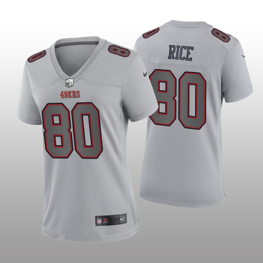 San Francisco 49ers Jerry Rice Gray Jersey Atmosphere Fashion Game Women's