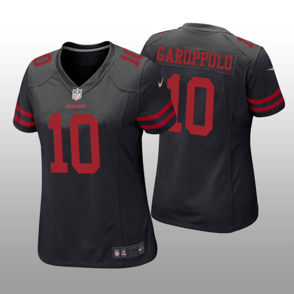 San Francisco 49ers Jimmy Garoppolo Black Jersey Game Women's