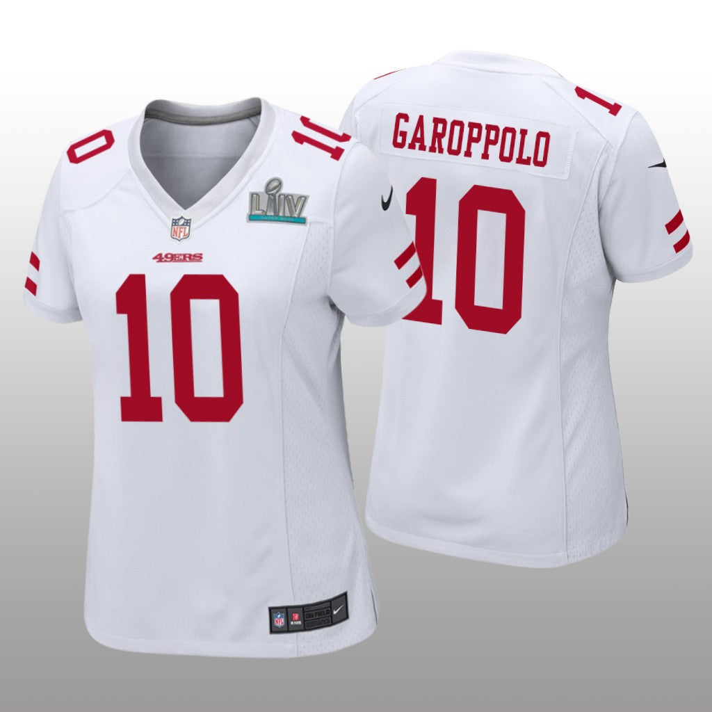San Francisco 49ers Jimmy Garoppolo White Game Jersey Super Bowl LIV Women's