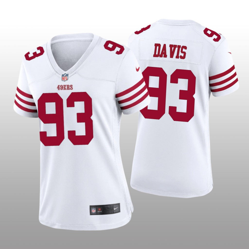 San Francisco 49ers Kalia Davis White Jersey Game Women's