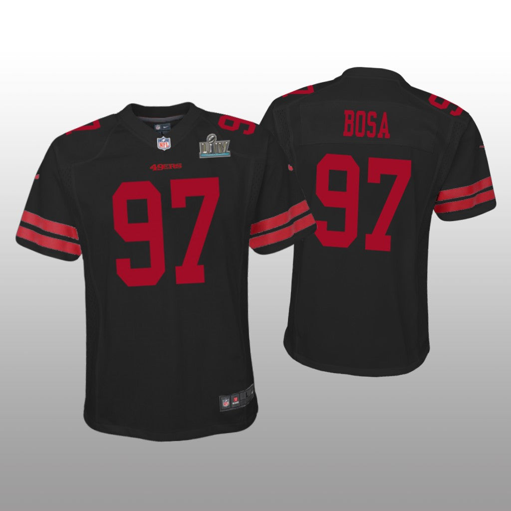 San Francisco 49ers Nick Bosa Black Game Jersey Super Bowl LIV Youth