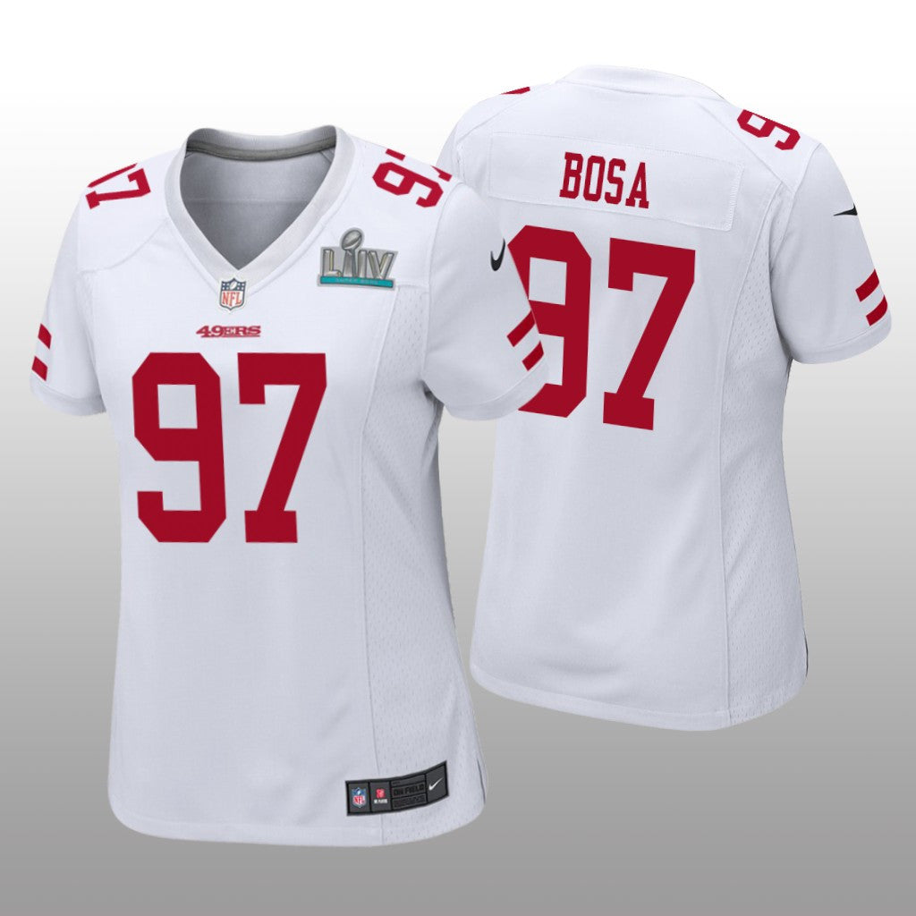 San Francisco 49ers Nick Bosa White Game Jersey Super Bowl LIV Women's