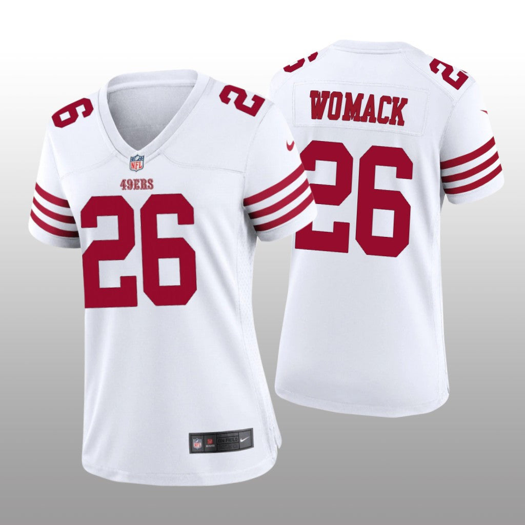 San Francisco 49ers Samuel Womack White Jersey Game Women's