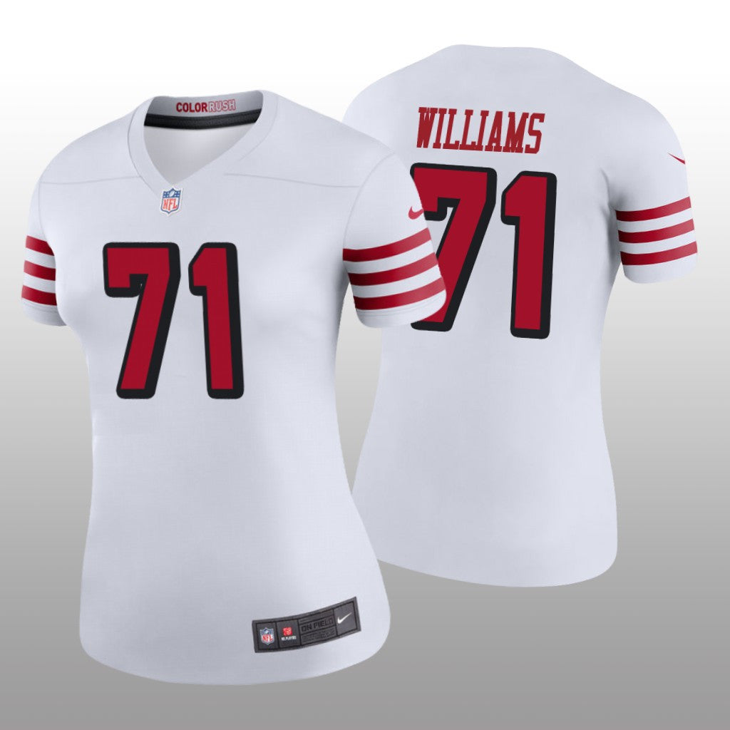 San Francisco 49ers Trent Williams White Jersey Color Rush Legend Women's