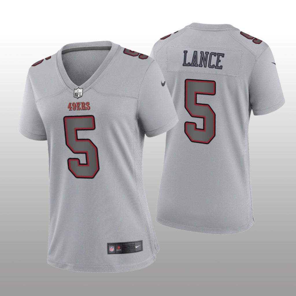 San Francisco 49ers Trey Lance Gray Jersey Atmosphere Fashion Game Women's