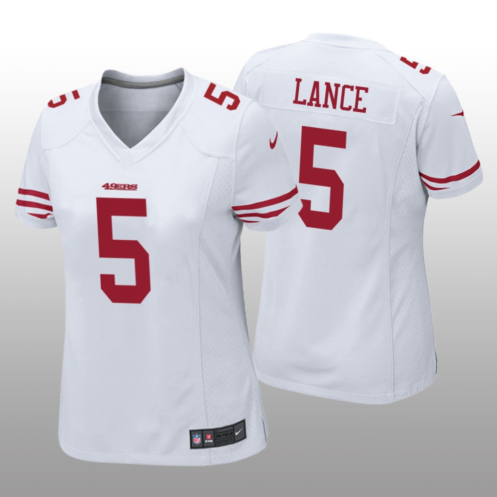 San Francisco 49ers Trey Lance White Jersey Game Women's