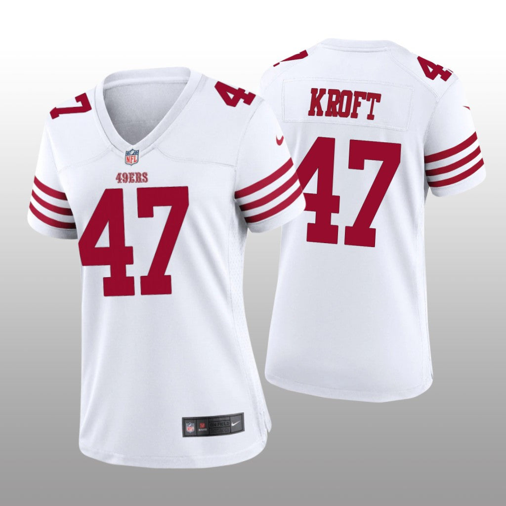 San Francisco 49ers Tyler Kroft White Jersey Game Women's