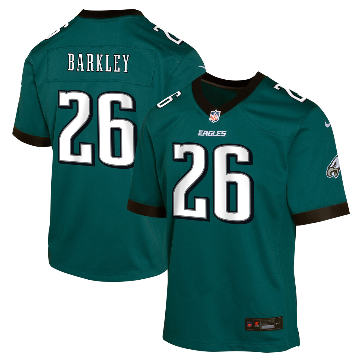 Saquon Barkley Philadelphia Eagles Nike Youth Team Player Game Jersey Midnight Green