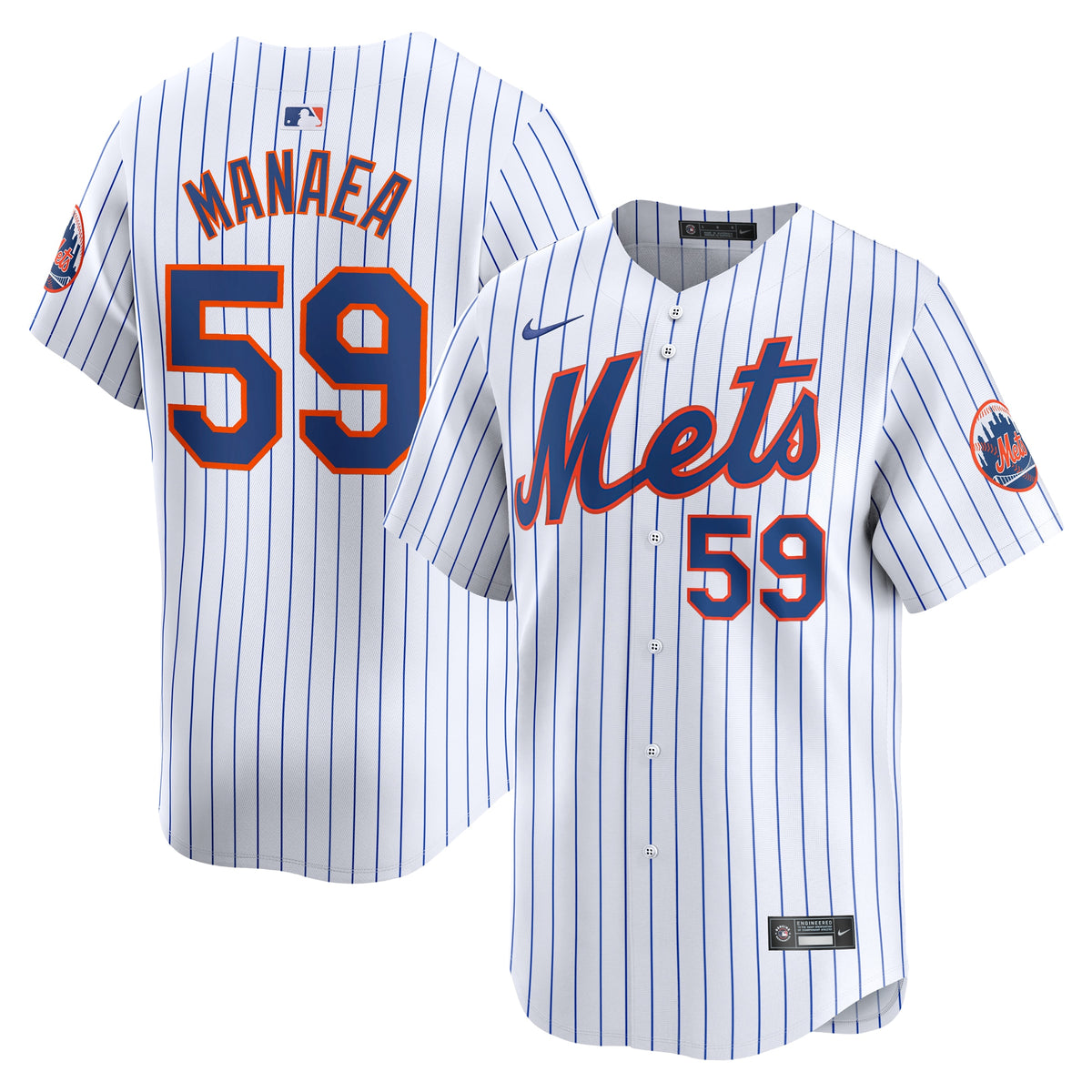 Sean Manaea New York Mets Nike Home Limited Player Jersey White