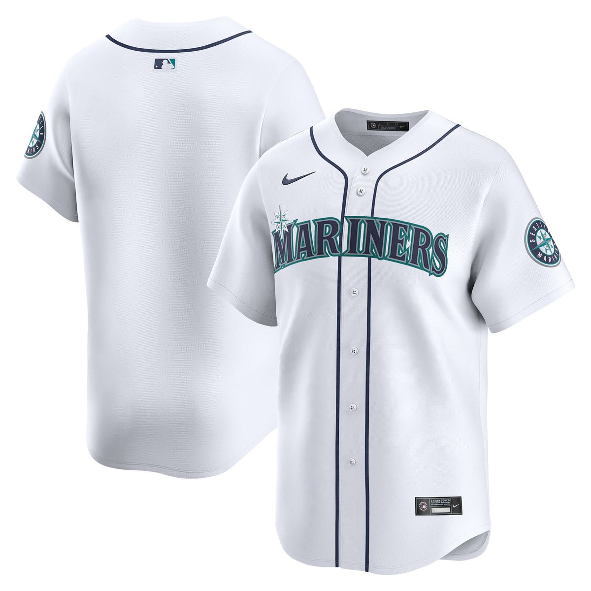Seattle Mariners Nike Home Limited Jersey White