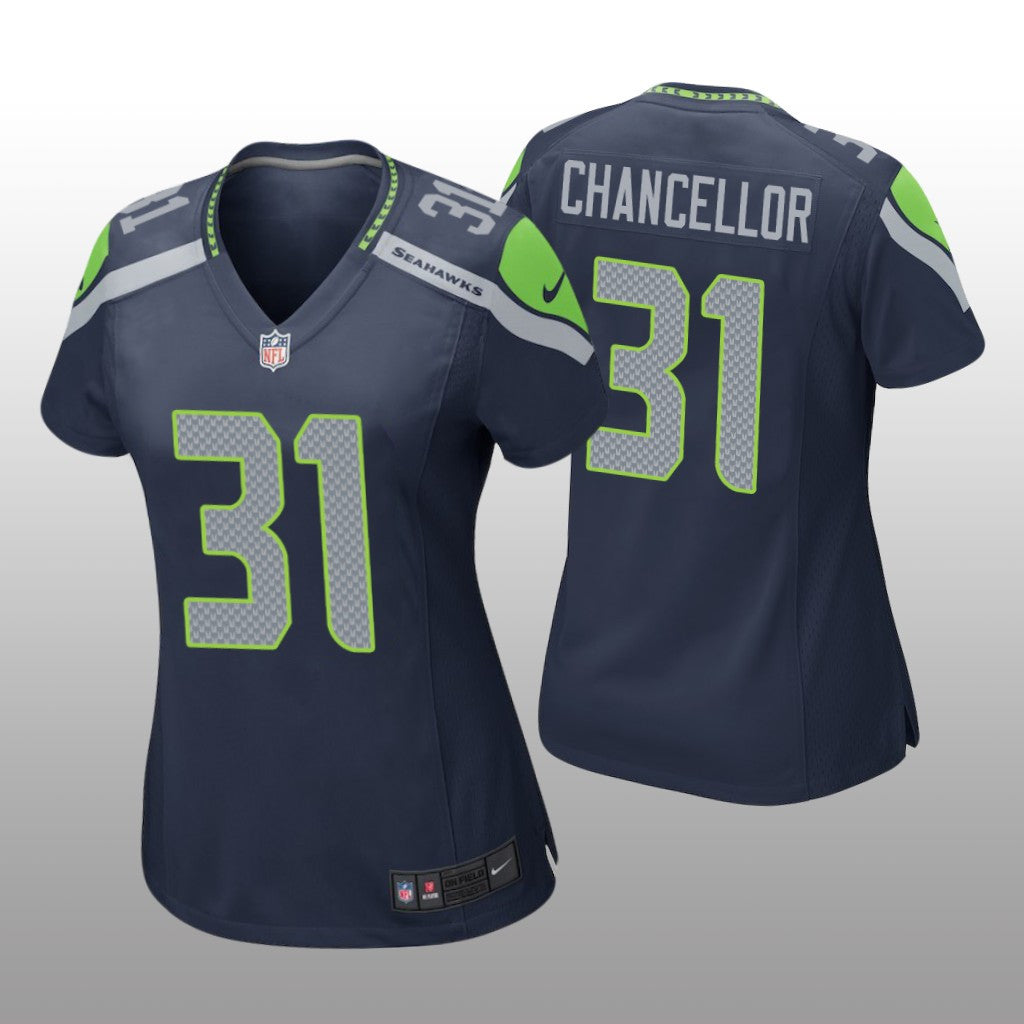 Seattle Seahawks #31 Navy Kam Chancellor Game Jersey Women's