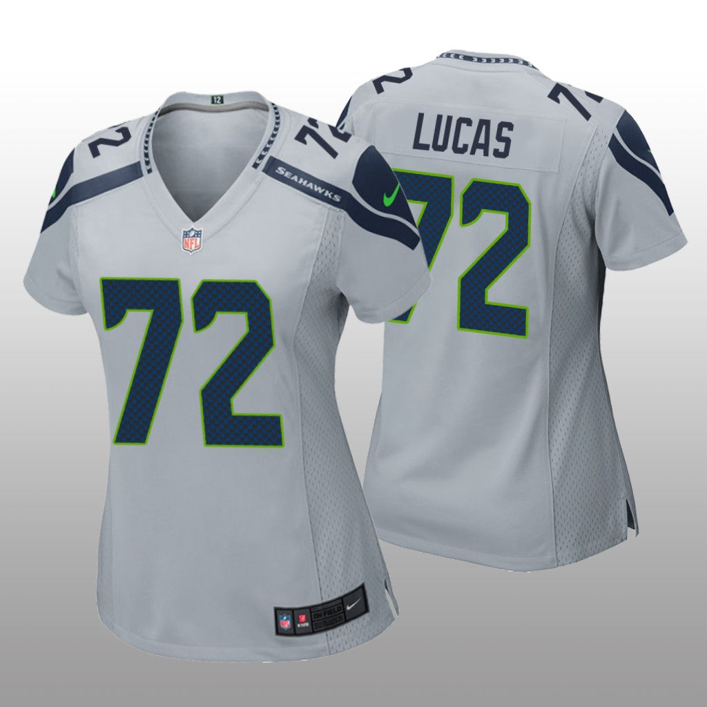Seattle Seahawks Abraham Lucas Gray Jersey Game Women's