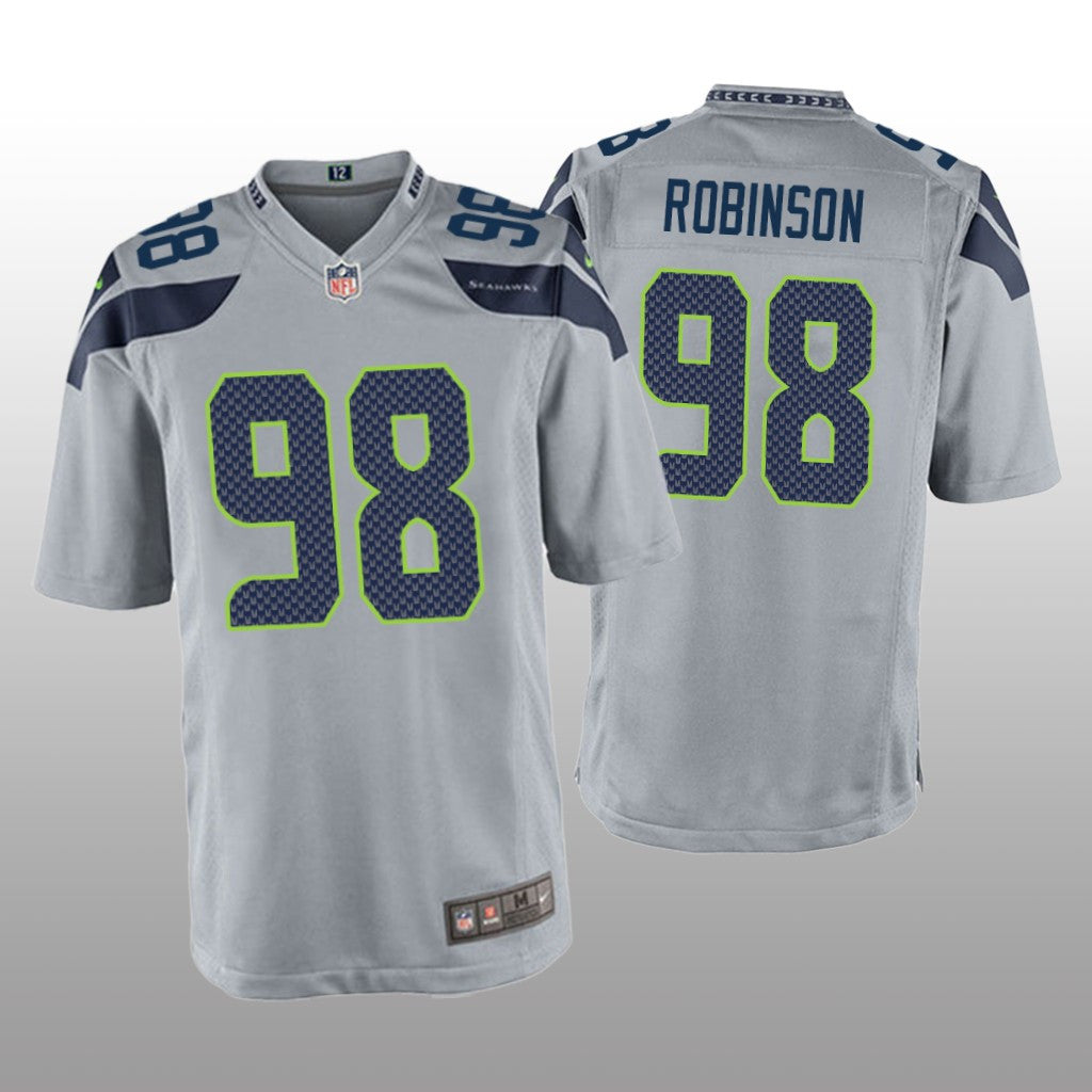 Seattle Seahawks Alton Robinson Gray Jersey Game Men's