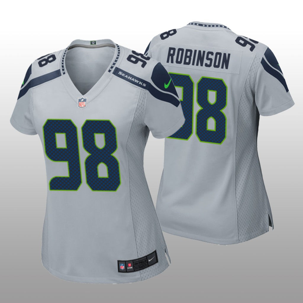 Seattle Seahawks Alton Robinson Gray Jersey Game Women's