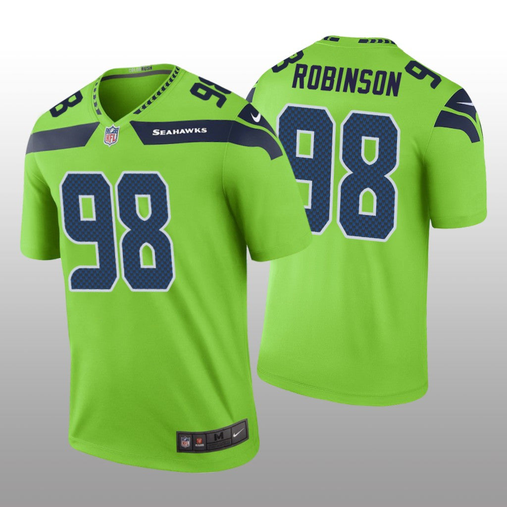 Seattle Seahawks Alton Robinson Green Jersey Color Rush Legend Men's
