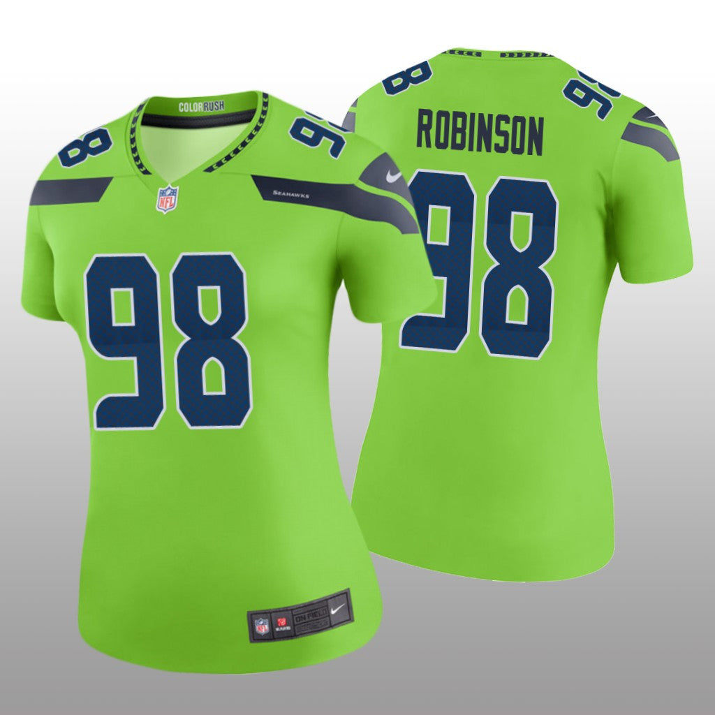 Seattle Seahawks Alton Robinson Green Jersey Color Rush Legend Women's
