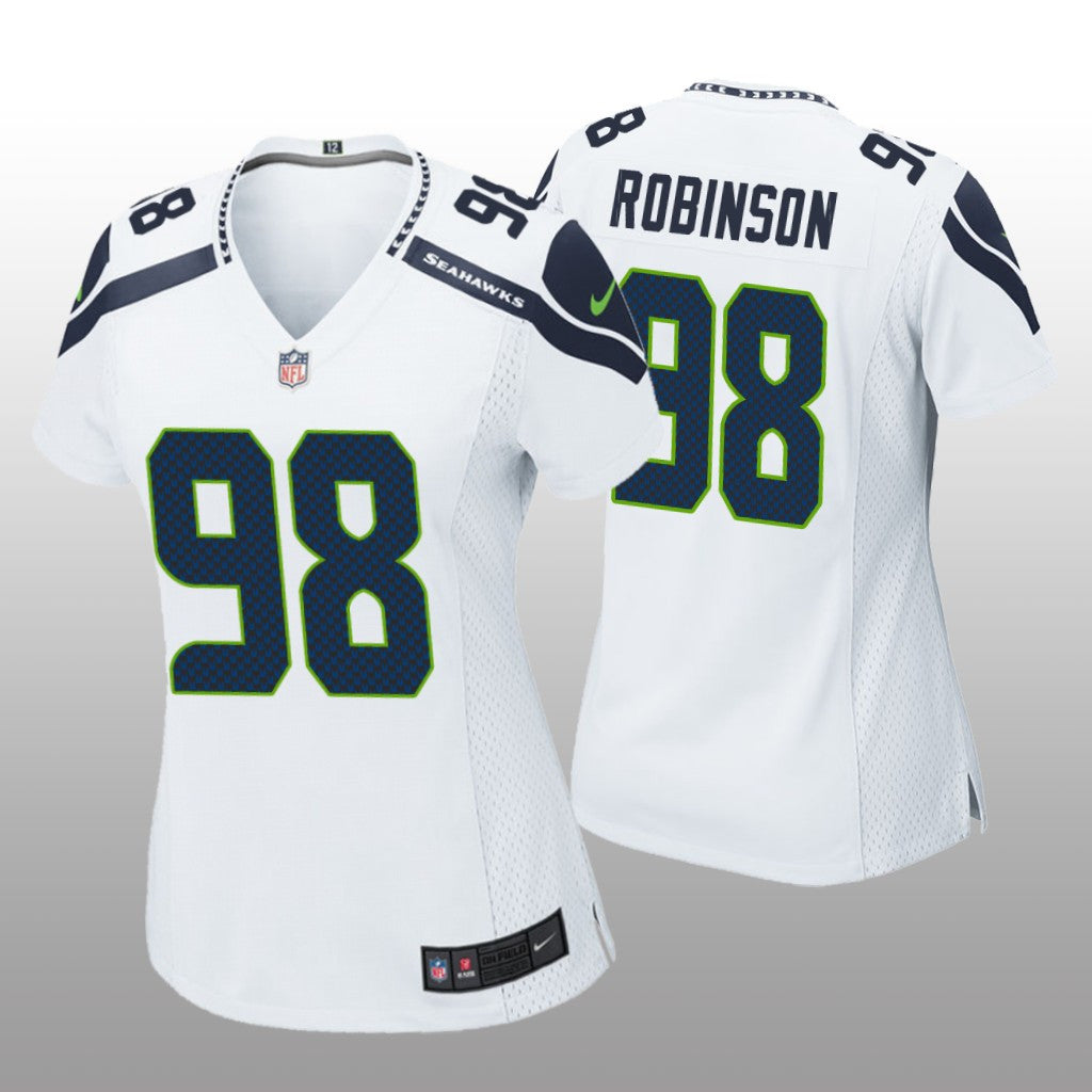 Seattle Seahawks Alton Robinson White Jersey Game Women's