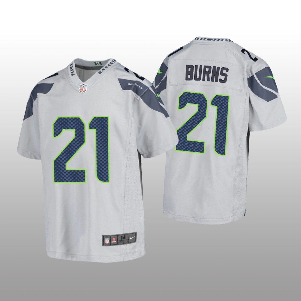 Seattle Seahawks Artie Burns Gray Jersey Game Youth