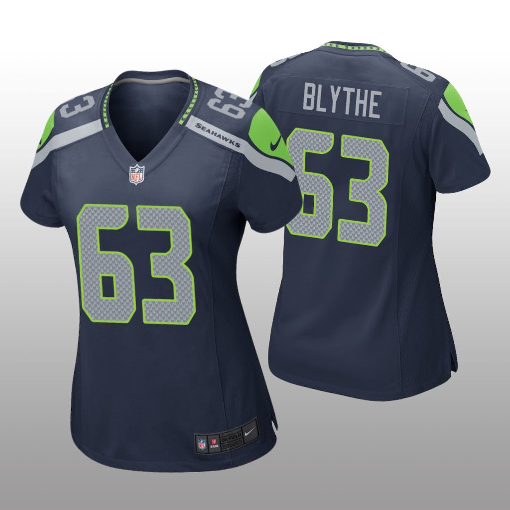 Seattle Seahawks Austin Blythe Navy Jersey Game Women's