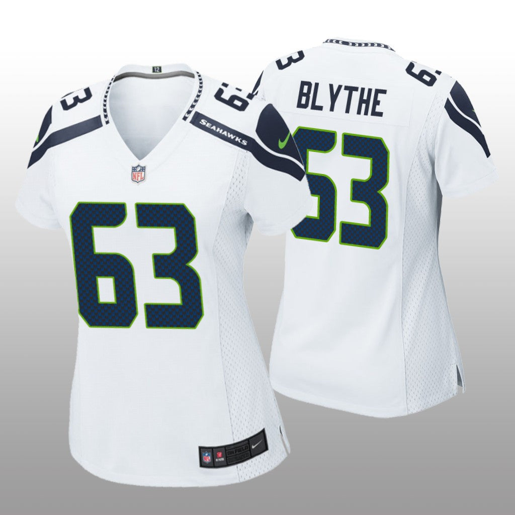 Seattle Seahawks Austin Blythe White Jersey Game Women's