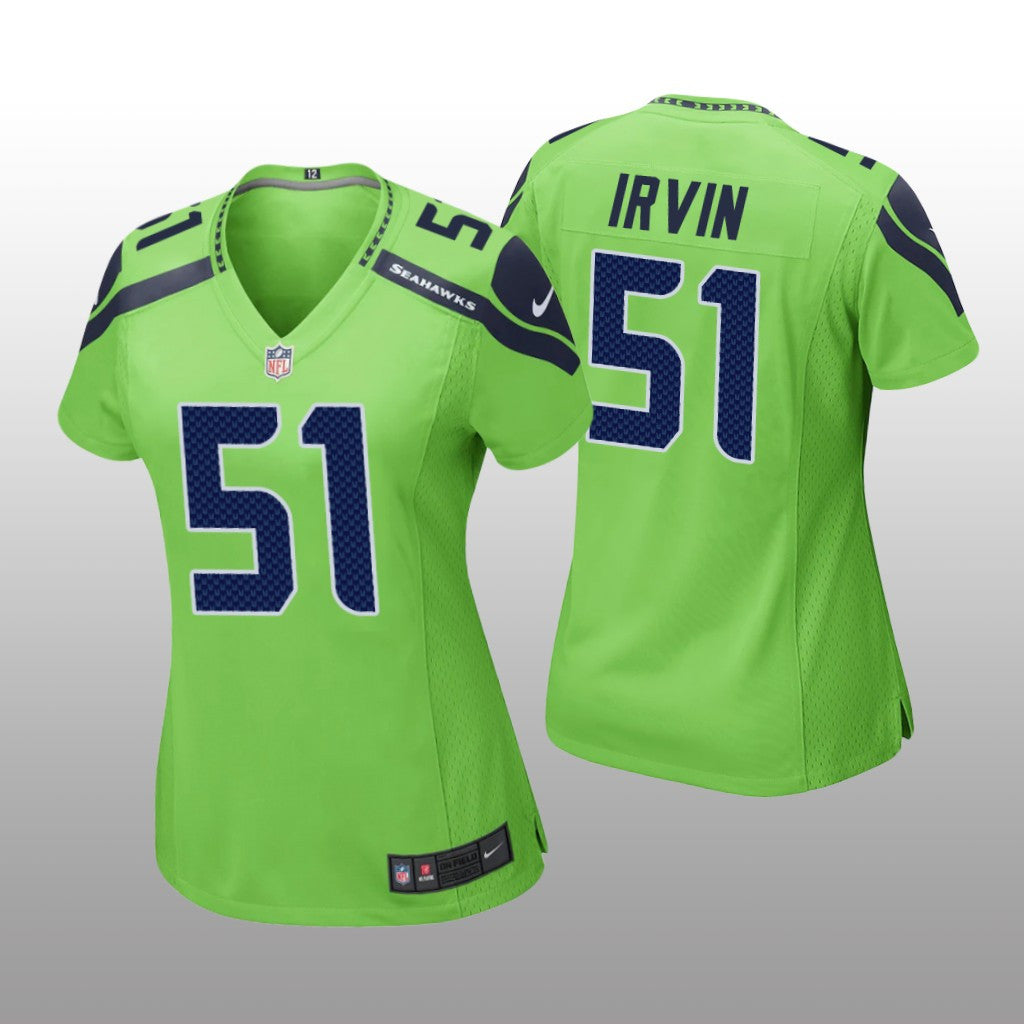 Seattle Seahawks Bruce Irvin Neon Green Jersey Game Women's