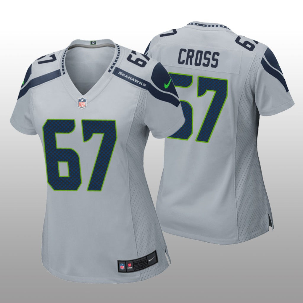 Seattle Seahawks Charles Cross Gray Jersey Game Women's