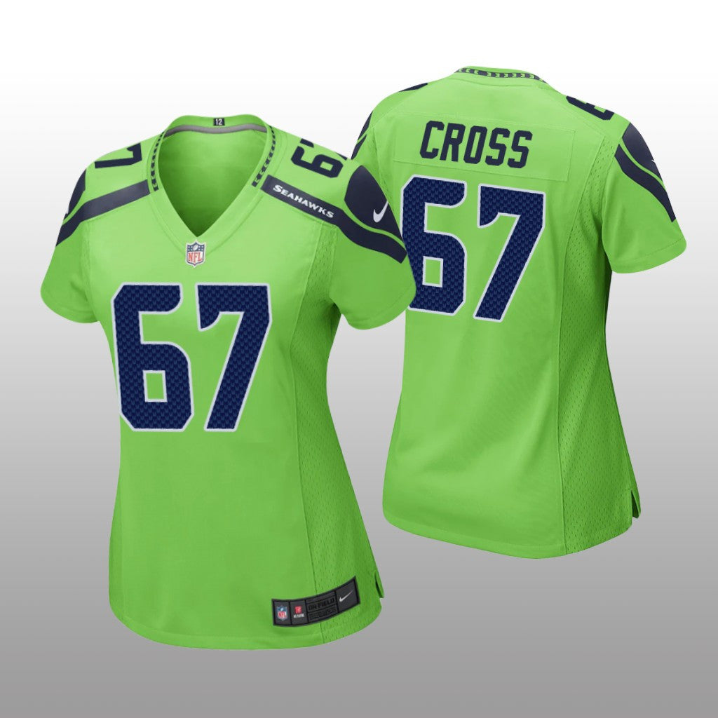 Seattle Seahawks Charles Cross Neon Green Jersey Game Women's