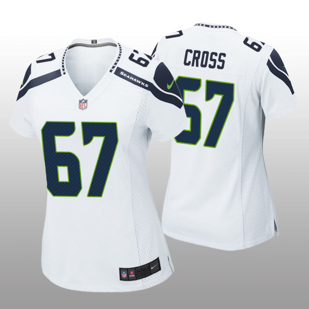 Seattle Seahawks Charles Cross White Jersey Game Women's