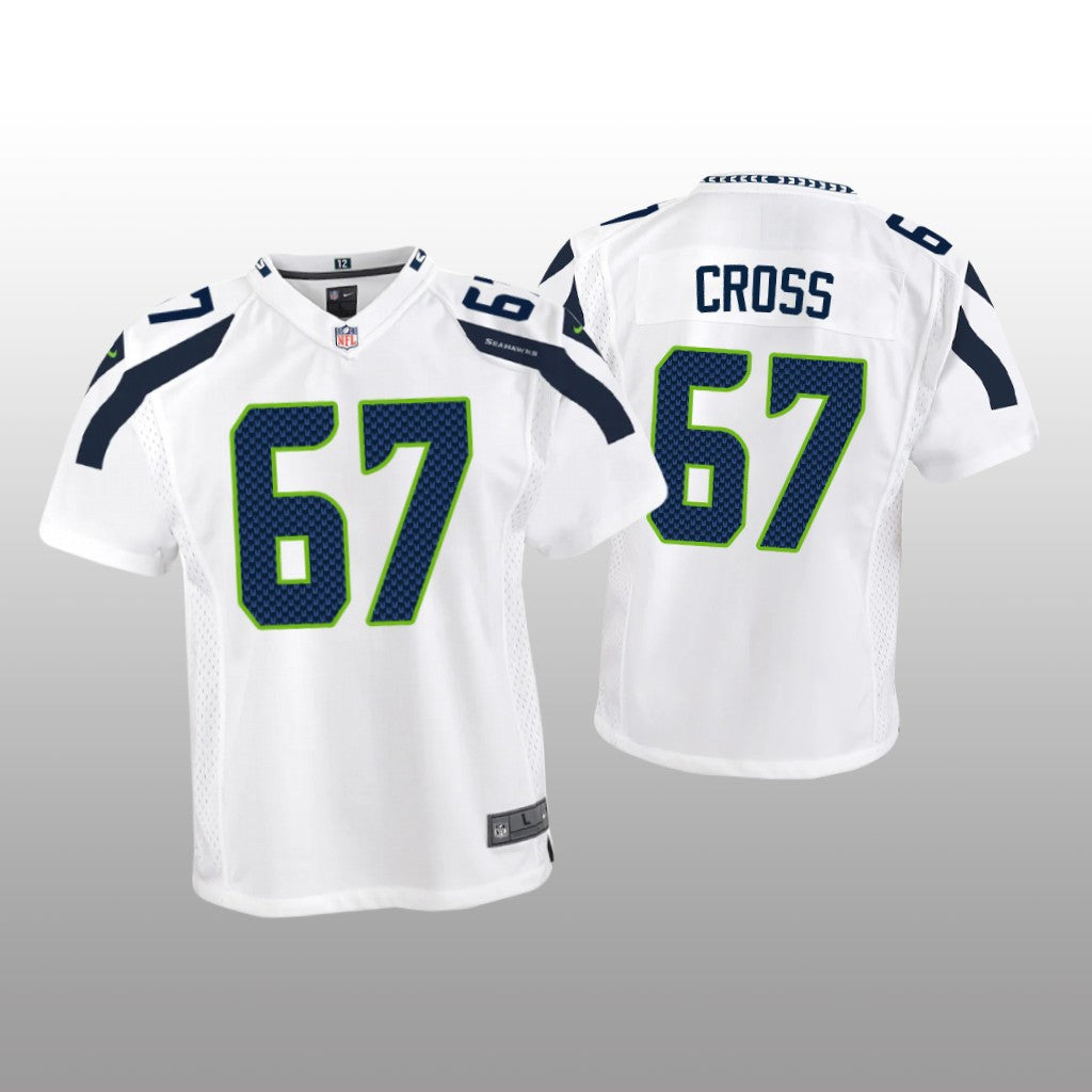Seattle Seahawks Charles Cross White Jersey Game Youth