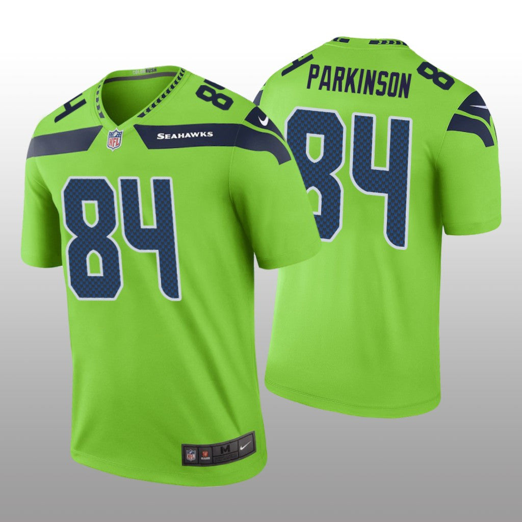Seattle Seahawks Colby Parkinson Green Jersey Color Rush Legend Men's
