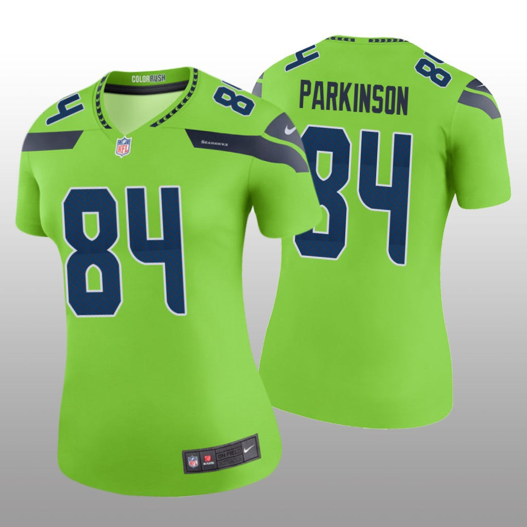 Seattle Seahawks Colby Parkinson Green Jersey Color Rush Legend Women's
