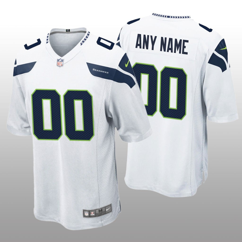 Seattle Seahawks Custom White Jersey Game Men's