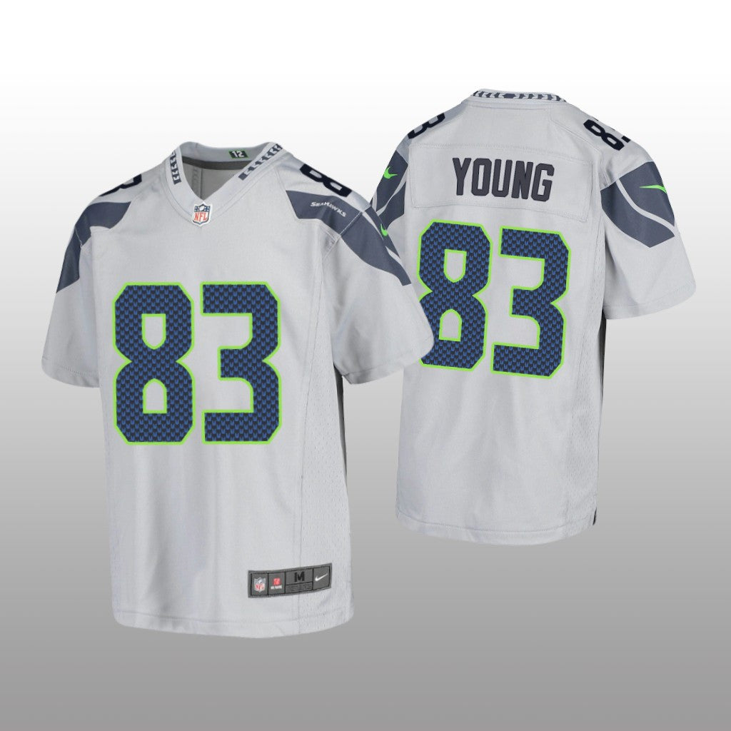 Seattle Seahawks Dareke Young Gray Jersey Game Youth